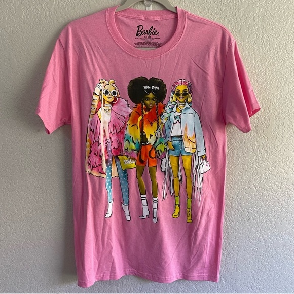 Barbie Pink Fashionista Oversized Graphic Tee - Picture 1 of 5